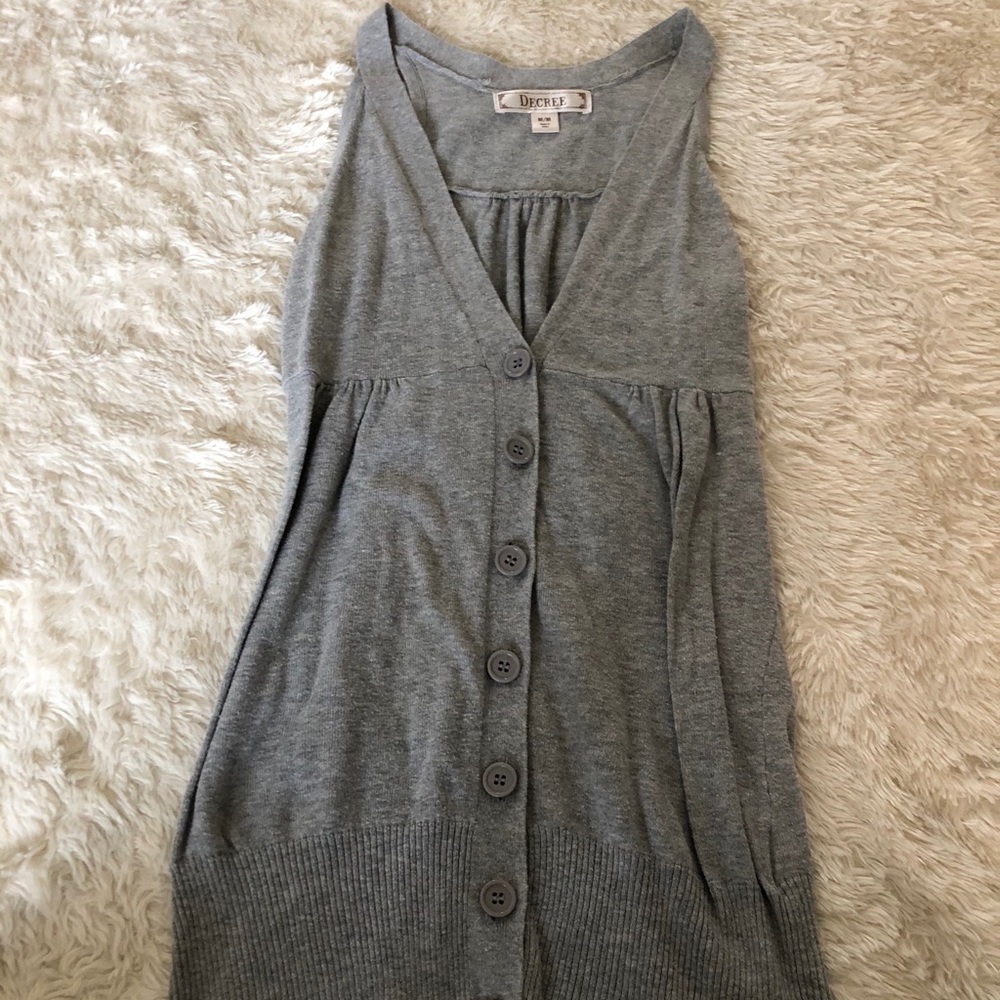 Button Down Sleeveless Top